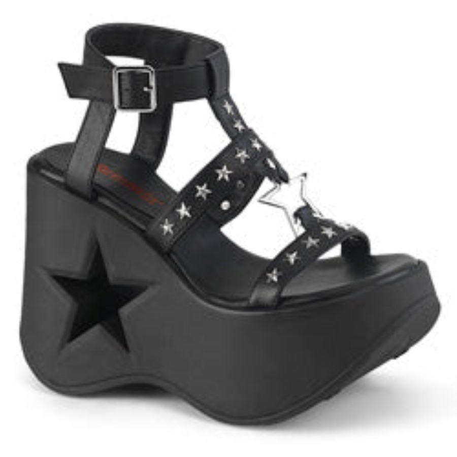 Dynamite-12 Demonia Hungary Fekete Vegán Bőr