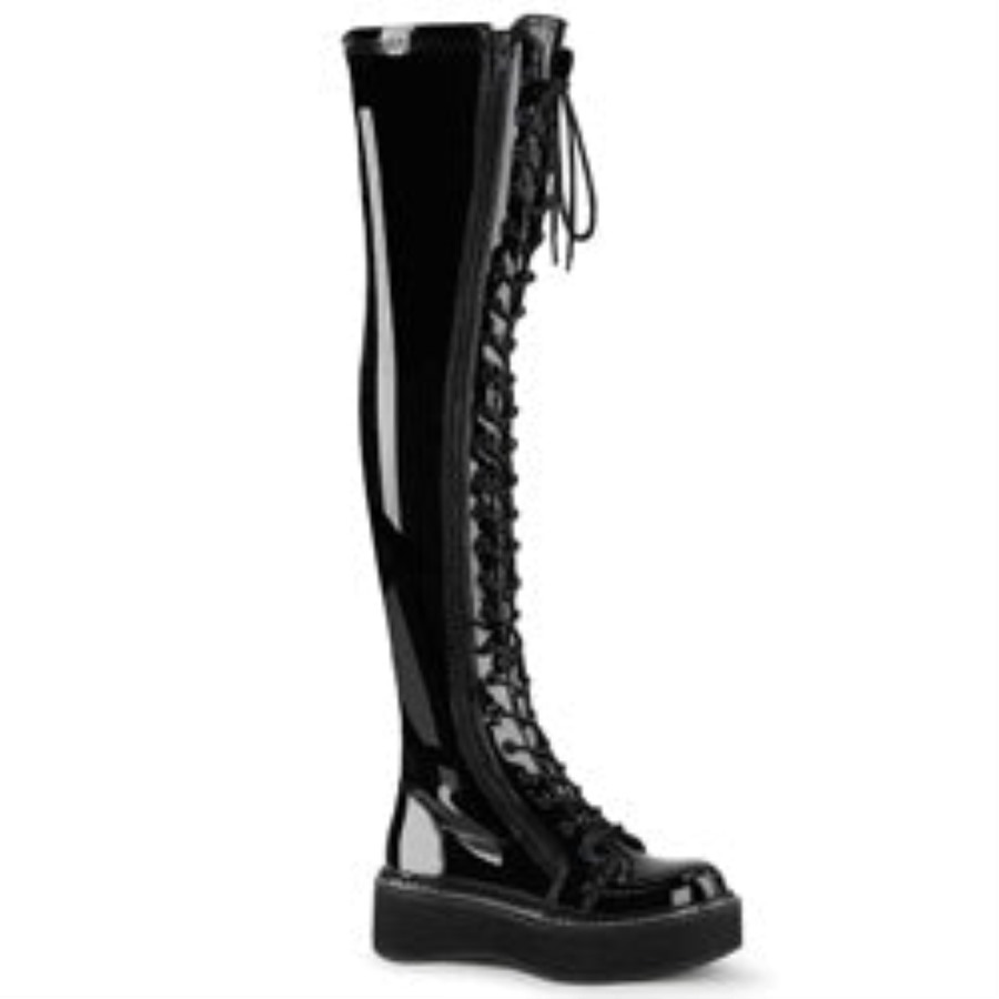 Emily-375 Black Patent Demonia Hungary
