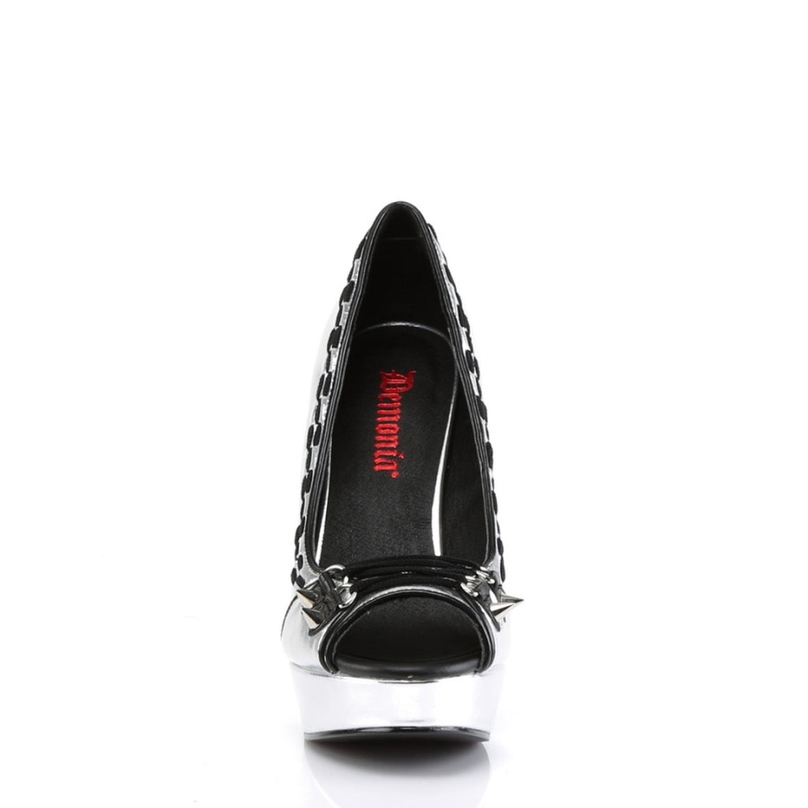 Pixie-18 Demonia Hungary Ezüst Vegán Bőr