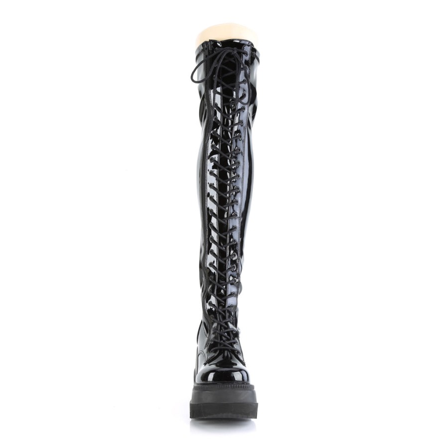 Shaker-374 Demonia Hungary Black Stretch Patent