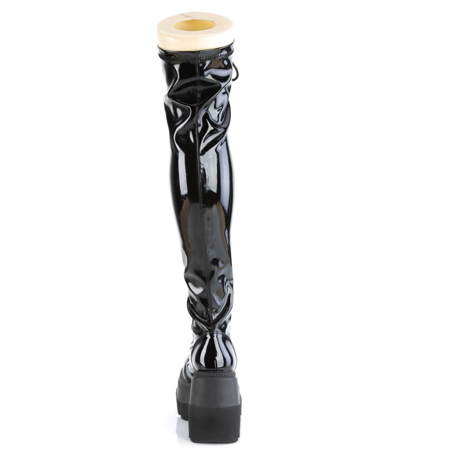 Shaker-374 Demonia Hungary Black Stretch Patent