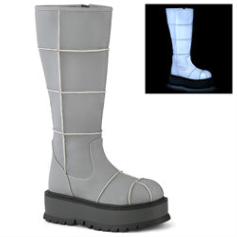 Slacker-230 Demonia Hungary Szürke Fényvisszaverő Vegán Bőr