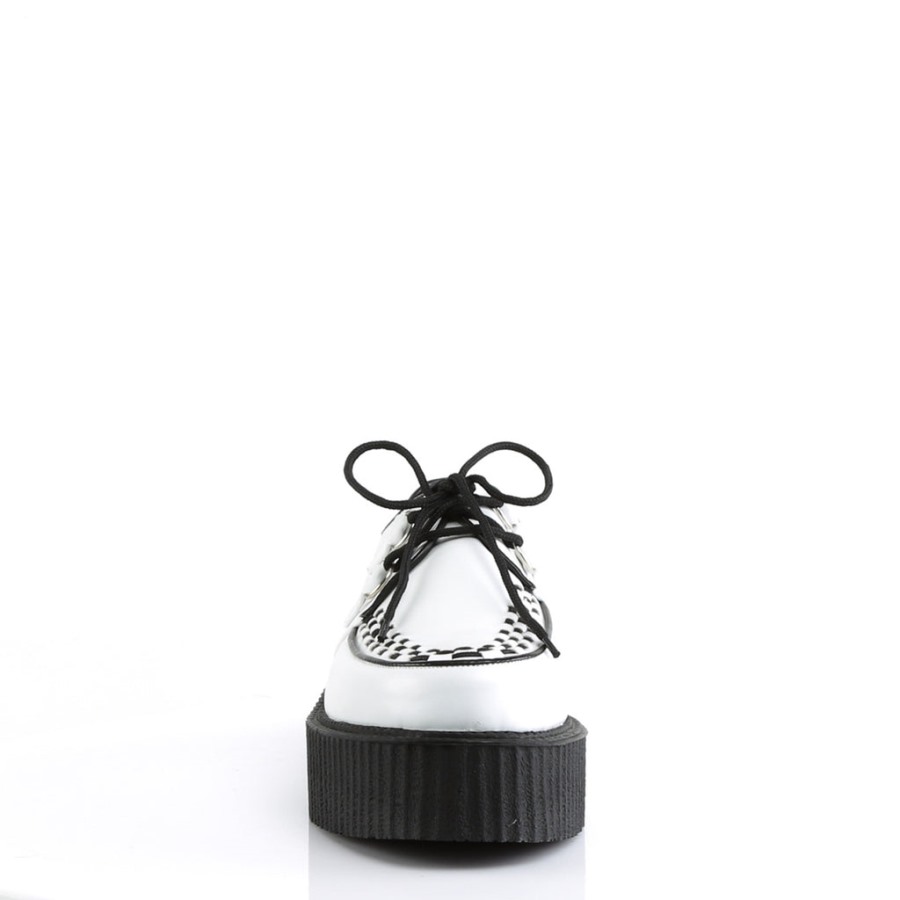 V-creeper-502 Fehér Vegán Bőr Demonia Hungary