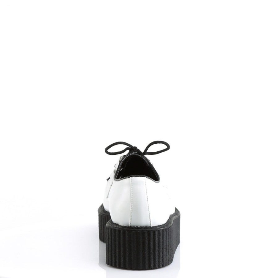 V-creeper-502 Fehér Vegán Bőr Demonia Hungary