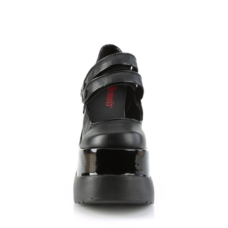 Void-37 Fekete Vegán Bőr-patent Demonia Hungary